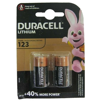 Батарейка CR 123A Duracell 3V Lithium (блистер по 2шт) (55646)