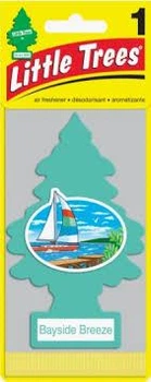 Ароматизатор в автомобиль Wunder Baum Little Trees Bayside Breeze Морской бриз Освежитель воздуха Елочка Сухой Листочек 5г