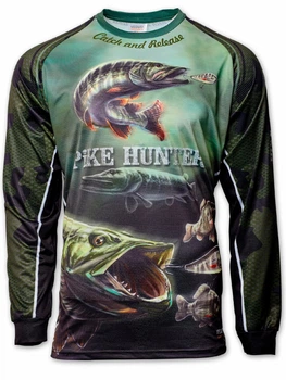 Джерси дышащая для рыбалки VA Pike Hunter размер XL, солнцезащитная с фильтром UPF50+