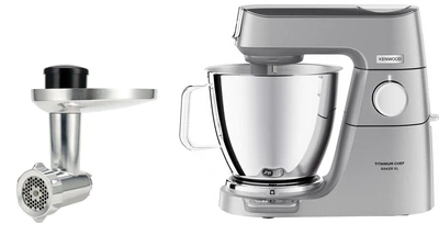 Кухонна машина KENWOOD KVL85.004SI + Насадка-м'ясорубка KENWOOD KAX950ME (комплект)