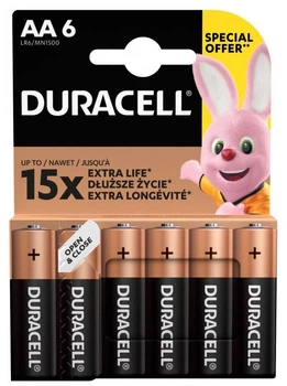 Батарейка Duracell LR6 AA 1шт (BAT005)