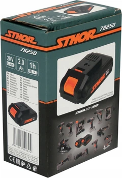 Акумулятор для інструментів STHOR Li-Ion 20 В 2 А*год 78250 (5906083090394)