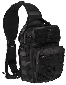 Рюкзак однолямковий Чорний Mil-Tec (GB0927) M-T