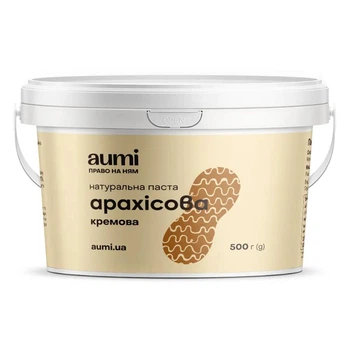 Арахисовая паста AUMI кремовая, 500г, ведро