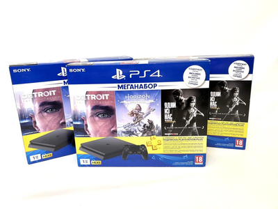 Ігрова приставка Sony Playstation 4 Slim 1Tb + Detroit/Horizon/Одні з нас (PS4 slim) Б/В