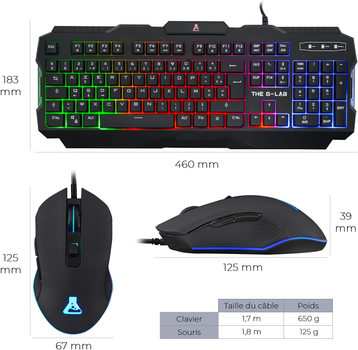 Игровой комплект The G-Lab Combo Helium 3-in-1 Black