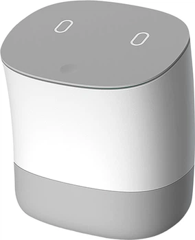Відро для сміття настільне з кришкою MBM HOME BIN-21 1.5 л Біло-сіре