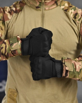 Тактические штурмовые полнопалые перчатки L черные (17100)