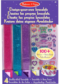 Zestaw do tworzenia bransoletek Melissa & Doug Design-Your-Own Bracelets With 100+ Sparkle Gem and Glitter Stickers (772142175)