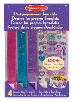 Zestaw do tworzenia bransoletek Melissa & Doug Design-Your-Own Bracelets With 100+ Sparkle Gem and Glitter Stickers (772142175)