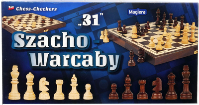Шахи + шашки Magiera Дерев'яні 31 см (5903292830322)