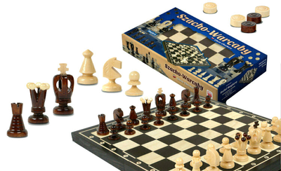 Шахи + шашки Magiera Дерев'яні 36 см (5903292830162)