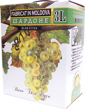 Вино Alianta Vin Chardonnay біле сухе 3 л (4840042005818)