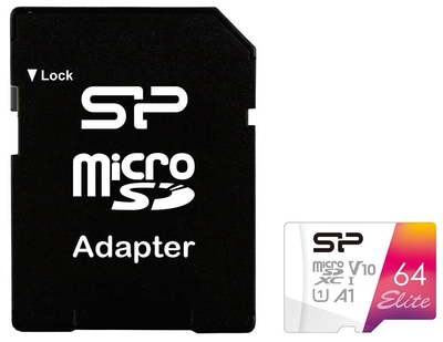 Karta pamięci Silicon Power Elite MicroSDXC UHS-I 64GB (SP064GBSTXBV1V20SP)