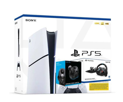 Ігрова консоль Sony PlayStation 5 Slim 1Tb + Кермо та педалі Logitech G29 Driving Force Racing Wheel + Важіль перемикання передач Logitech G Driving Force Shifter