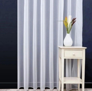 Готовий тюль шифон з обтяжувачем Sofia Aura 250*245см білий колір