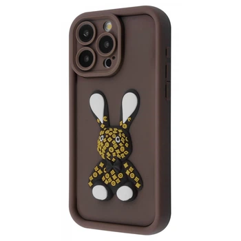 Чехол с фигурками Pretty Things Case для Apple iPhone 14 Pro Brown Rabbit