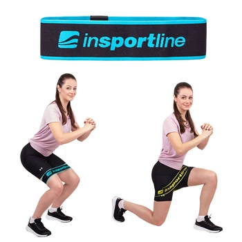 Лента-эспандер inSPORTline Hiplop M черно-синяя, длина 66 см, ширина 7 см, сопротивление 16 кг, для бедер, ягодиц и рук(ISL_475753DE1255)
