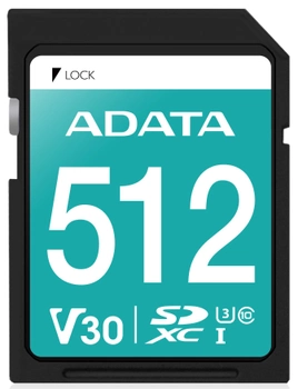 Карта пам'яті ADATA Premier Pro SDXC UHS-I U3 512GB (ASDX512GUI3V30S-R)