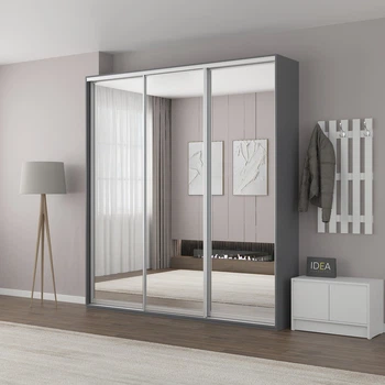 Шафа-купе IDEA серія 2 220 x 45 x 240 см Антрацит Дзеркало
