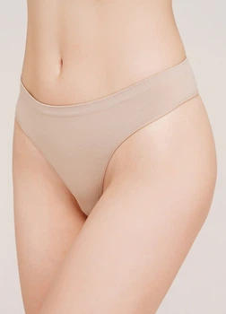 Трусики стрінги жіночі безшовні Giulia STRING BRIEFS L/XL Beige-naturale
