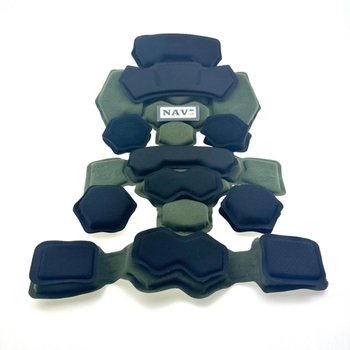 Противоударные мягкие подушки с эффектом памяти для шлема (каски) FAST Mich GEN4 Olive