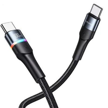 Кабель 100W швидка зарядка USAMS US-SJ537 U76 Type-C to Type-C 100W PD 1.2m (SJ537USB01)