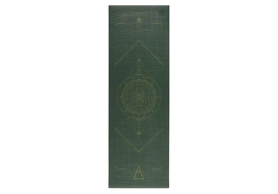 Коврик для йоги Bodhi Leela Yantralign — Янтра Forest Green 183x60x0.4 см