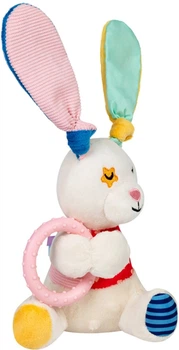 Іграшка для собак GiGwi Зайчик з кільцем і пищалкою Plush текстиль термопластична гума 16 см (2257Collar)