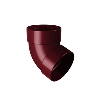 Отвод трубы двухмуфтовый 100мм 67° Rainway 130 красный
