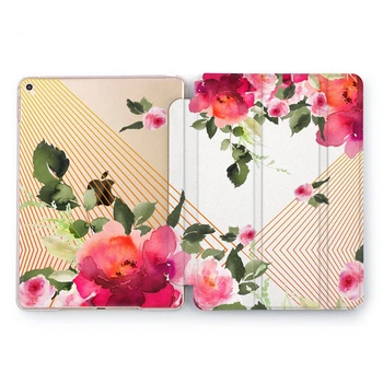 Чохол книжка, обкладинка для Apple iPad (Півонії і лінії) Pro 12.9 A1670/A1671/A1584/A1652 айпад про case smart cover