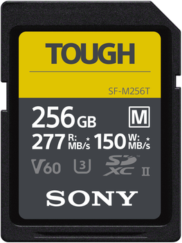 Karta pamięci Sony SDXC 256GB C10 UHS-II U3 V60 R277/W150MB/s Tough (SFM256T.SYM)