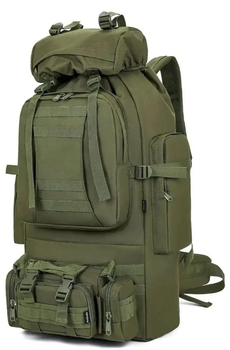 Водонепроницаемый тактический рюкзак Tacal-A4 80L Хаки (4 в 1 )