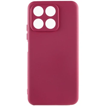 Противоударный чехол Silicone Cover Lakshmi Full Camera (A) для Huawei Honor X8a Бордовый / Marsala