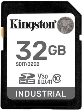 Karta pamięci Kingston SDHC 32GB Industrial Class 10 UHS-I U3 V30 A1 (SDIT/32GB)