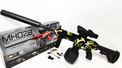 オーパーツ銃2枚 QED4枚 セット Большой игрушечный орбиз автомат М416 с аккумулятором 85 см