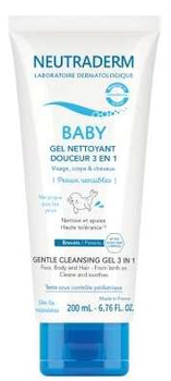 Oczyszczający żel do ciała Neutraderm Baby-Friendly Cleansing Gel 3 in 1 200 ml (3273816088396)