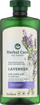 Гель для душа и ванны с лавандой и ванильным молочком - Farmona Herbal Care Lavender With Vanilla Milk 500ml (789687-31567714)