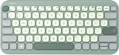 Клавіатура бездротова ASUS Marshmallow KW100 Green (90XB0880-BKB050)