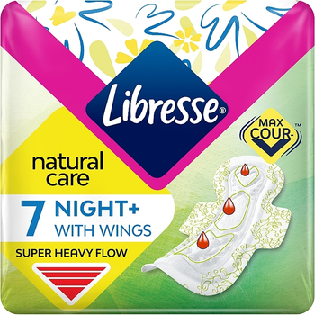 Гігієнічні прокладки, 7 шт - Libresse Natural Care Maxi 7шт (792873-142261)