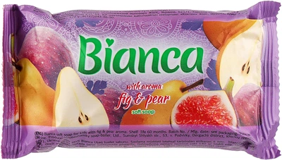 Мило туалетне тверде "Інжир та диня" - Bianca Fig & Pear Aroma Soft Soap 140g (981649-58138)