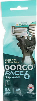 Бритва одноразова з 6 лезами - Dorco Pace Disposable 6 (966657-79933)