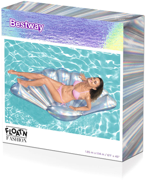 Materac dmuchany do pływania Bestway Muszla opalizujący 185 x 114 cm (6942138985191)