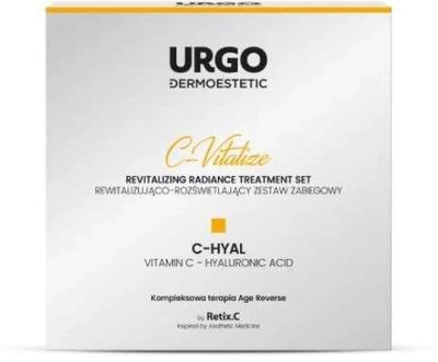 Zestaw do regeneracji i rozjaśniania skóry twarzy URGO Dermoestetic C-Vitalise Peeling 50 ml + Serum 15% witaminą C 4 x 1 ml + Maska 4 x 2.5 ml (5904194110208)