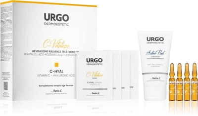 Набір для відновлення та освітлення шкіри URGO Dermoestetic C-Vitalize Пілінг 50 мл + Сироватка 15% Вітамін С 4 x 1 мл + Маска 4 х 2.5 мл (5904194110208)