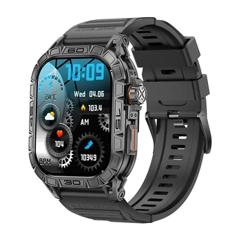 Смарт годинник 1.96 Airplus K63. AMOLED-екран, дзвінки, повідомлення, фітнес трекер.