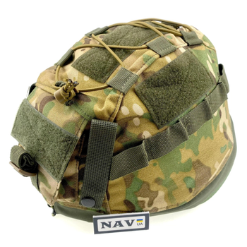 Кавер-чехол на тактический шлем MICH универсальный с подсумком для АКБ (мультикам)