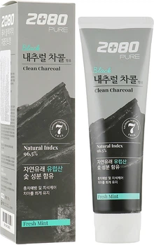 Зубная паста с древесным углем - 2080 Pure Black Clean Charcoal 120g (без фтора) (815719-31017594)