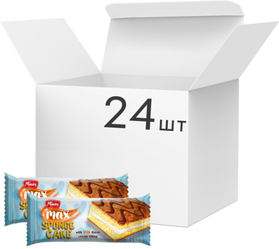 Упаковка пирожных бисквитных KBF Mindi Max с молочным вкусом 25 г х 24 шт (4823017509412/4823017509573)