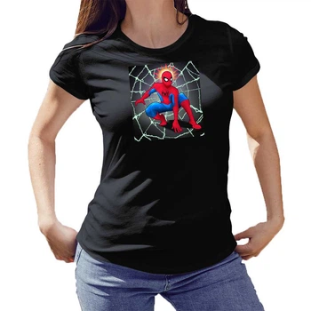 Футболка жіноча JHK "Spiderman" XXL Чорний (MD-20-6150-28-14)